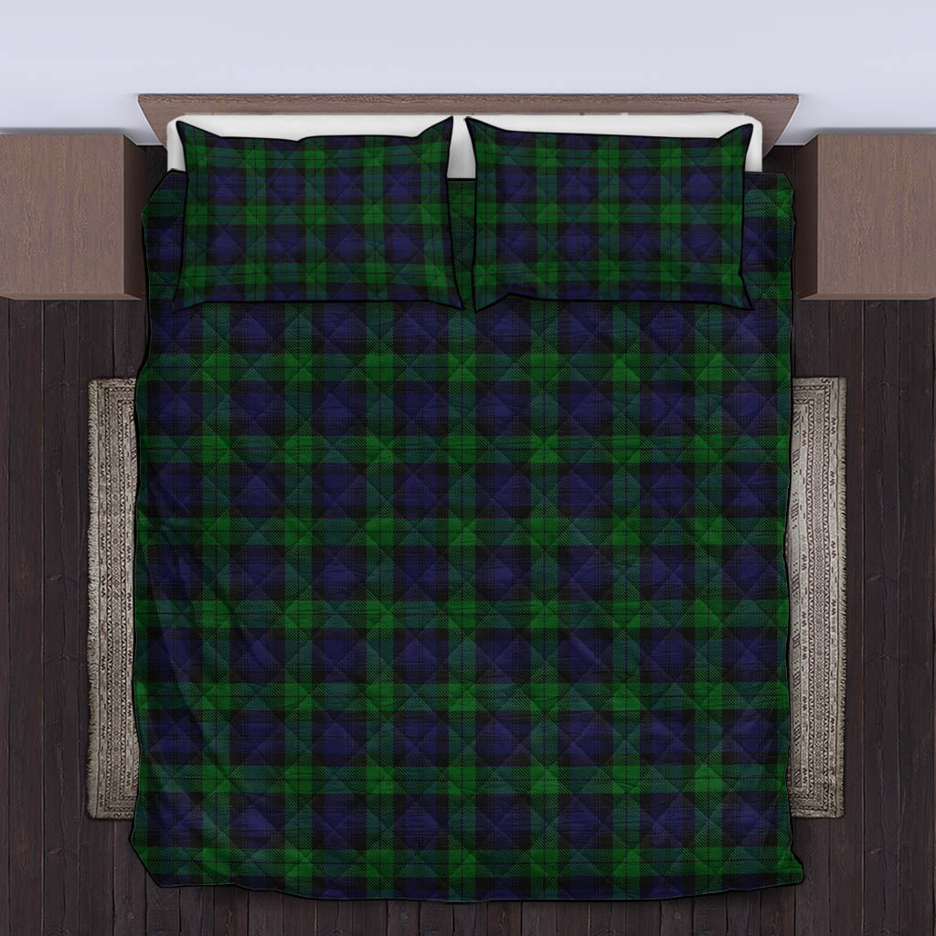 Black Watch Tartan Quilt Bed Set King - Tartan Vibes Clothing