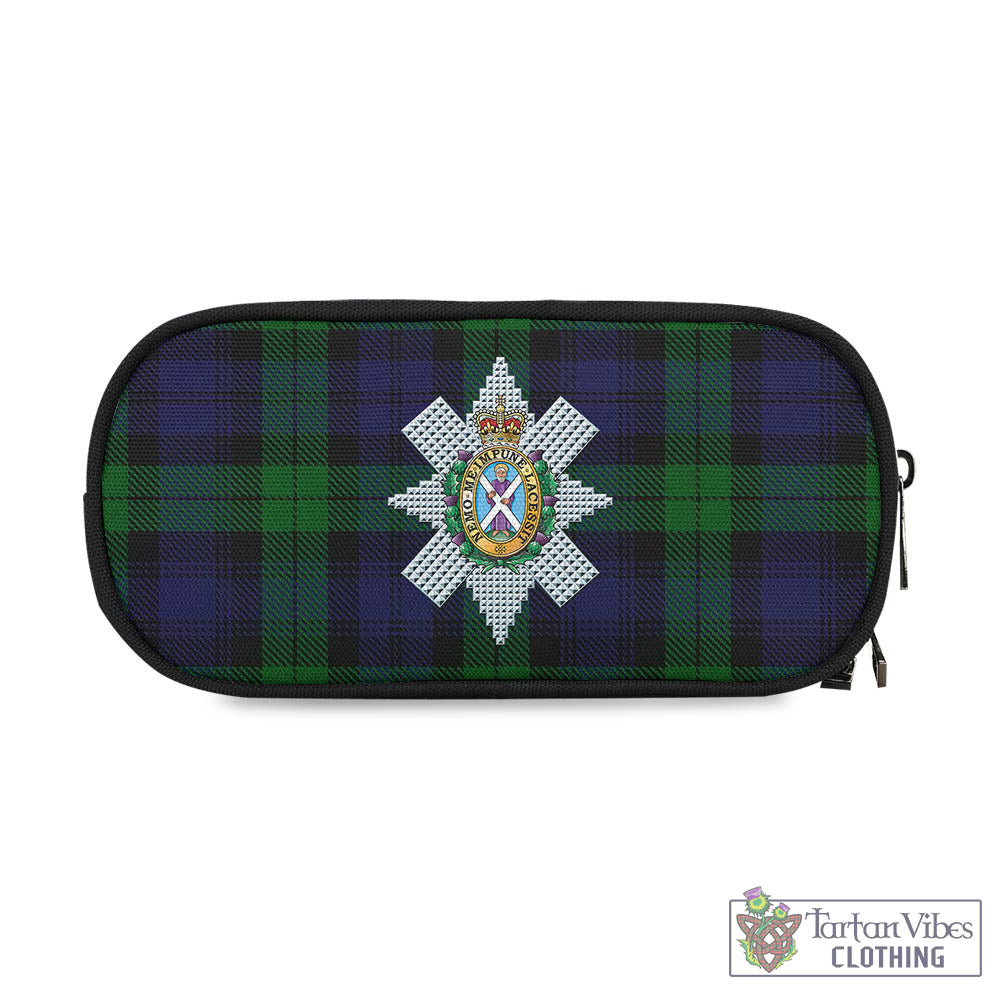 Tartan Vibes Clothing Black Watch Tartan Pen and Pencil Case with Family Crest