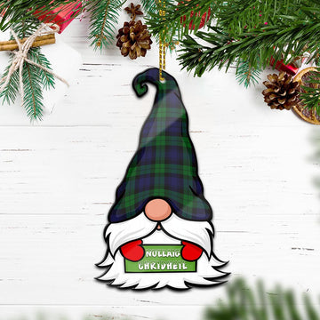 Black Watch Gnome Christmas Ornament with His Tartan Christmas Hat