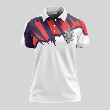 Black Watch Clan Crest Women's Polo Shirt with Retro Sport Style