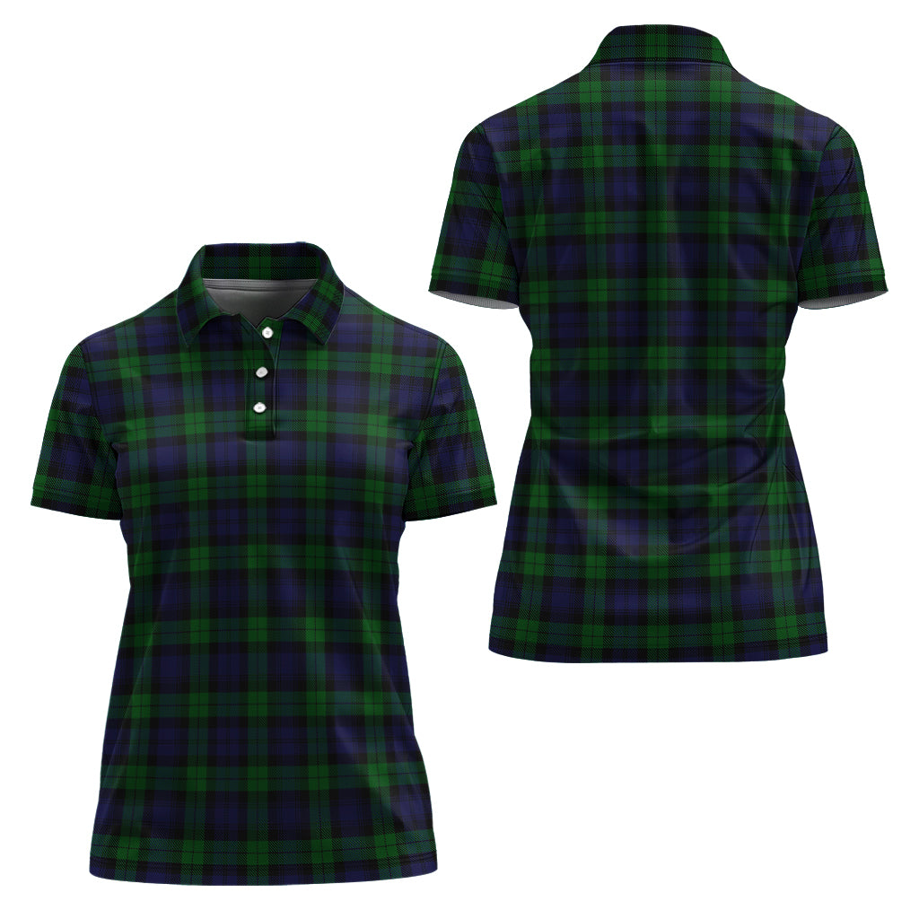 Black Watch Tartan Polo Shirt For Women Women - Tartanvibesclothing