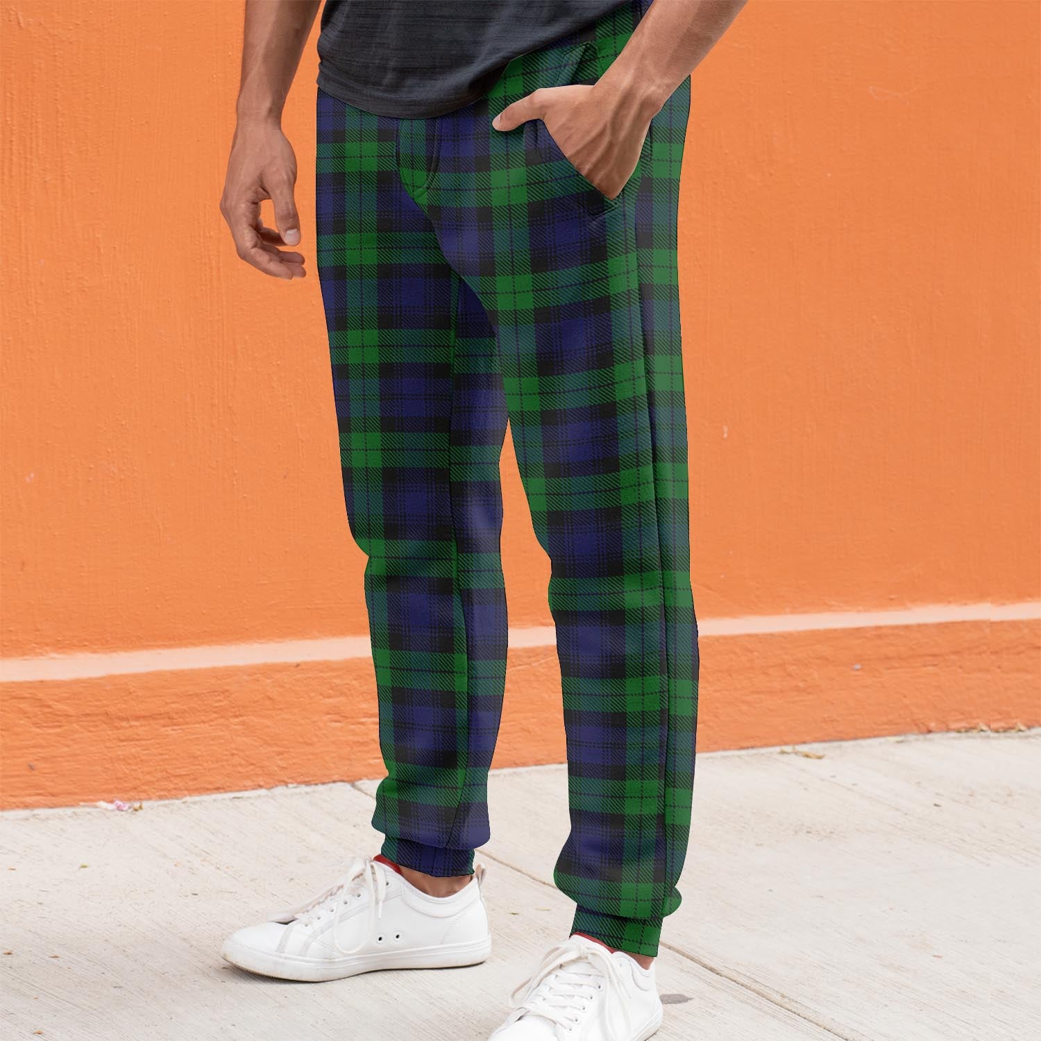 Black Watch Tartan Joggers Pants S - Tartan Vibes Clothing