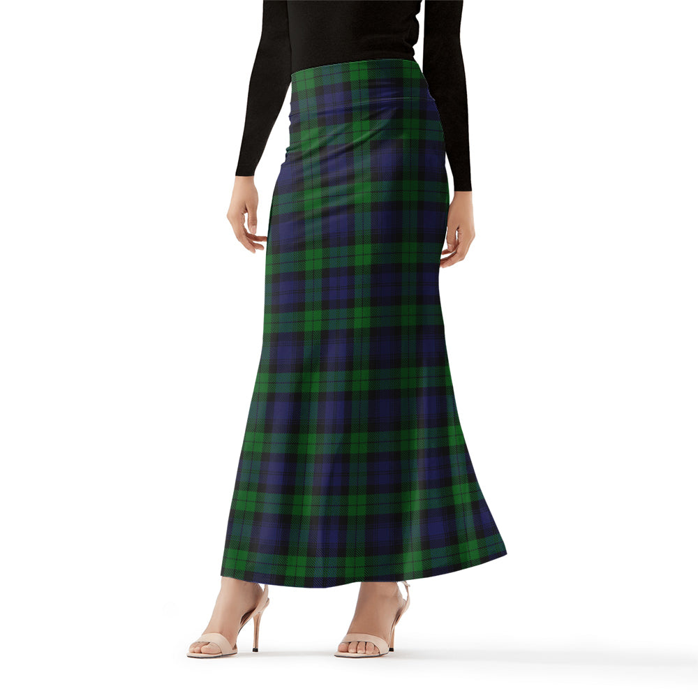 Black Watch Tartan Womens Full Length Skirt Female - Tartanvibesclothing