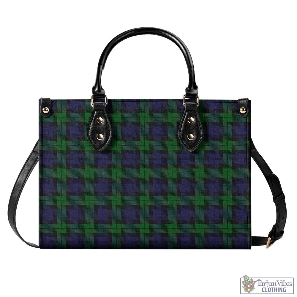 Tartan Vibes Clothing Black Watch Tartan Luxury Leather Handbags