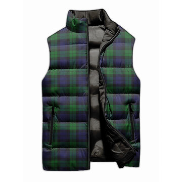 Black Watch Tartan Sleeveless Puffer Jacket