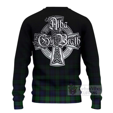 Black Watch Tartan Ugly Sweater Featuring Alba Gu Brath Family Crest Celtic Inspired