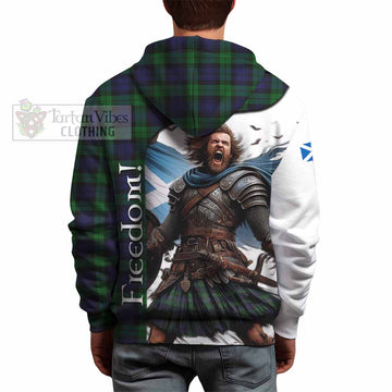 Black Watch Crest Tartan Hoodie Inspired by the Freedom of Scottish Warrior