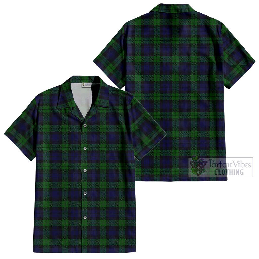 Black Watch Tartan Cotton Hawaiian Shirt Kid - Tartanvibesclothing Shop