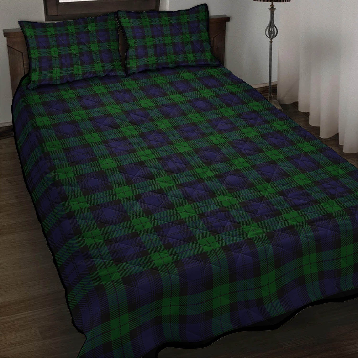 Black Watch Tartan Quilt Bed Set - Tartan Vibes Clothing