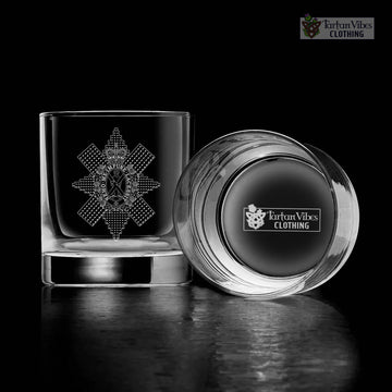 Black Watch Crest Engraved Whiskey Glass