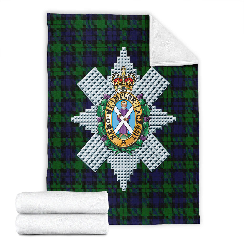 Black Watch Tartan Blanket with Family Crest - Tartan Vibes Clothing