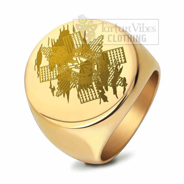 Black Watch Clan Crest Engraved Ring Scotland In Me Style