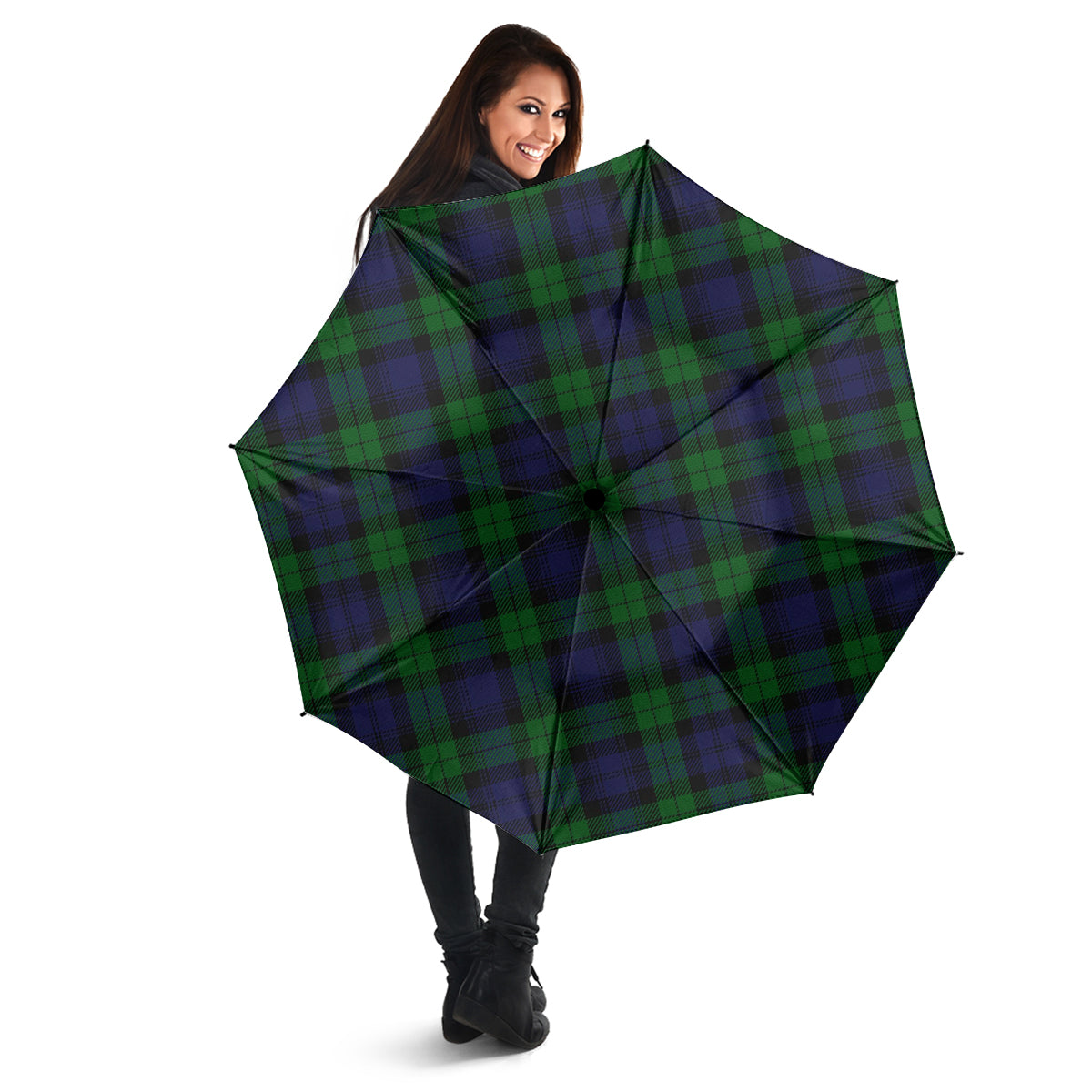 Black Watch Tartan Umbrella - Tartanvibesclothing