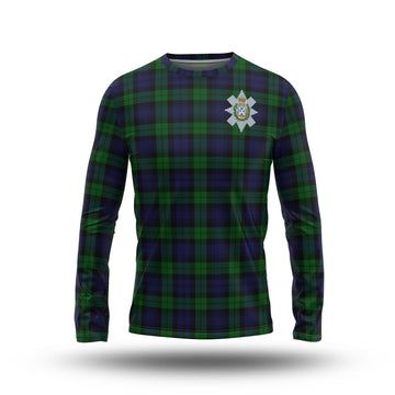 Black Watch Tartan Long Sleeve T-Shirt with Family Crest