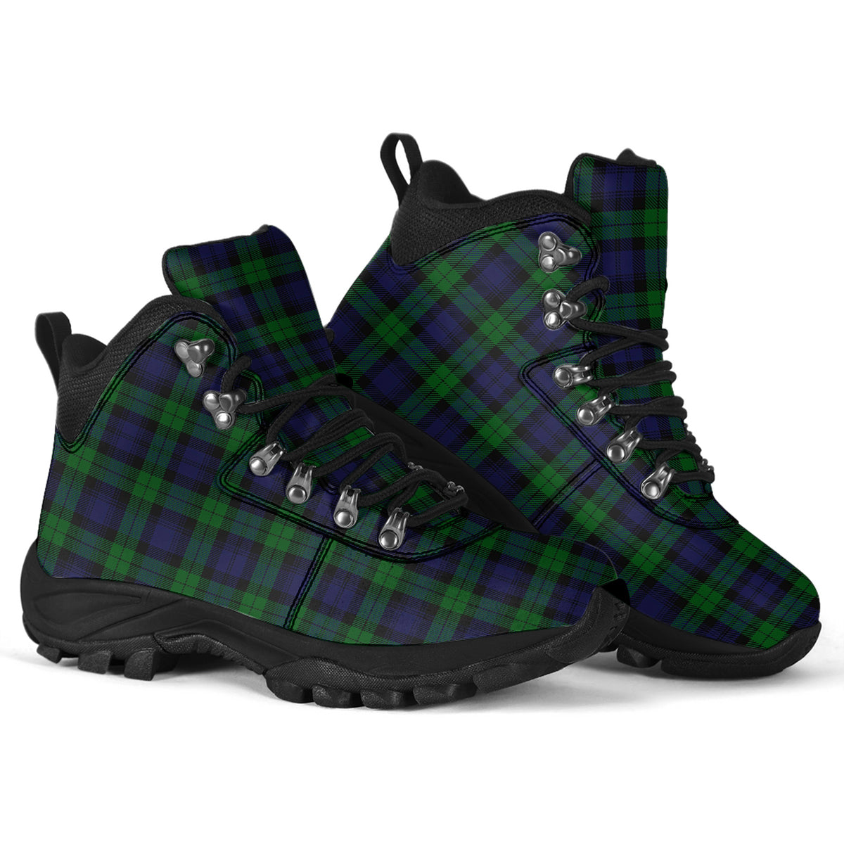 Black Watch Tartan Alpine Boots - Tartanvibesclothing