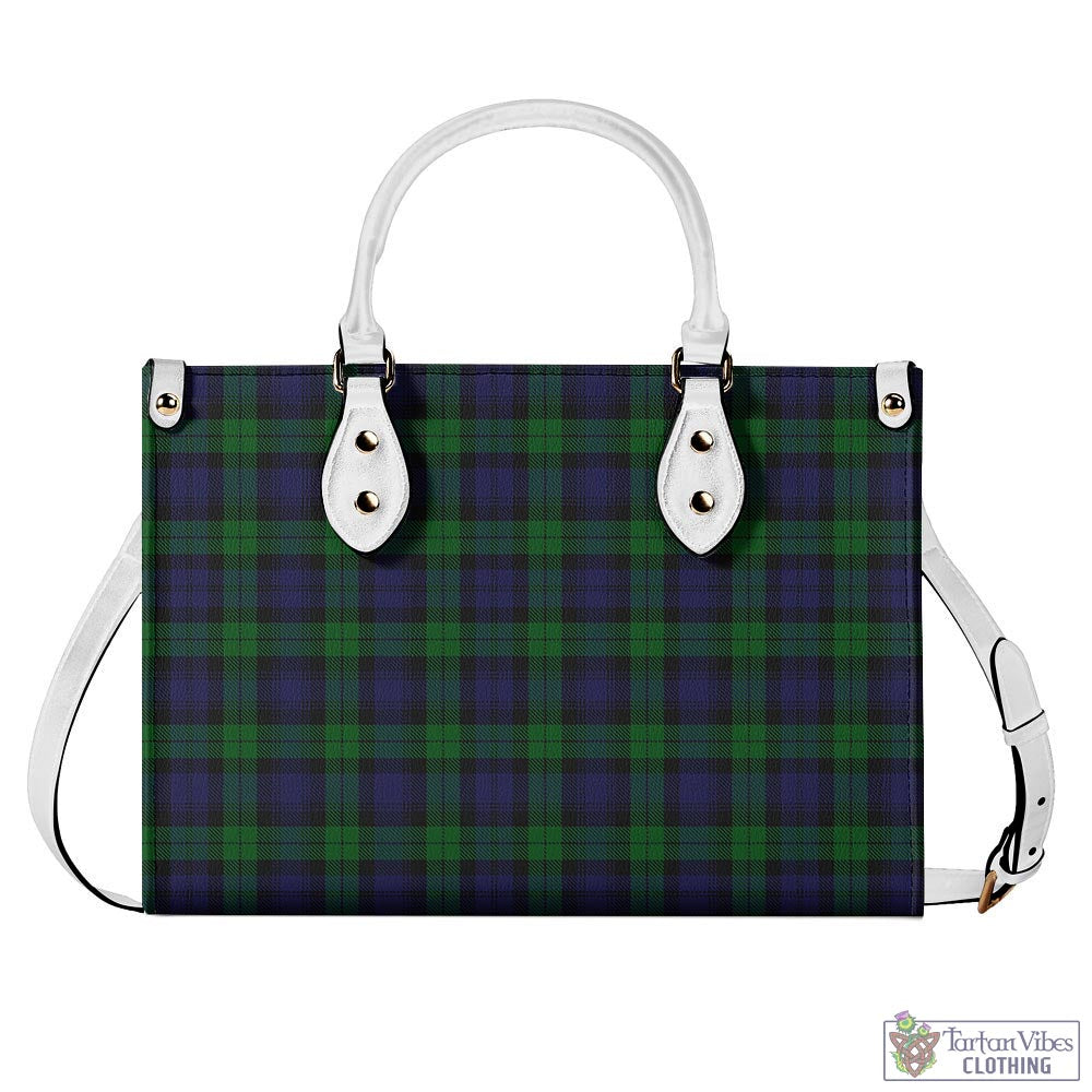 Tartan Vibes Clothing Black Watch Tartan Luxury Leather Handbags