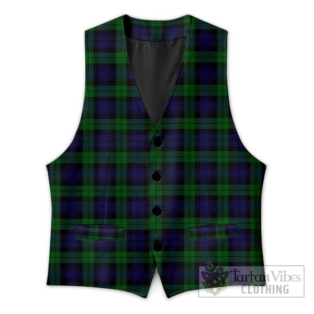 Tartan Vibes Clothing Black Watch Tartan Men's Sleeveless Suit Vest