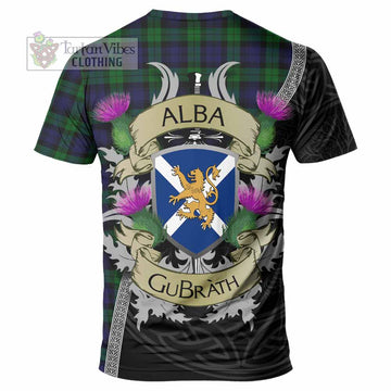 Black Watch Tartan Family Crest T-Shirt Lion Rampant Royal Thistle Shield Celtic Inspired - Tartan Vibes Clothing