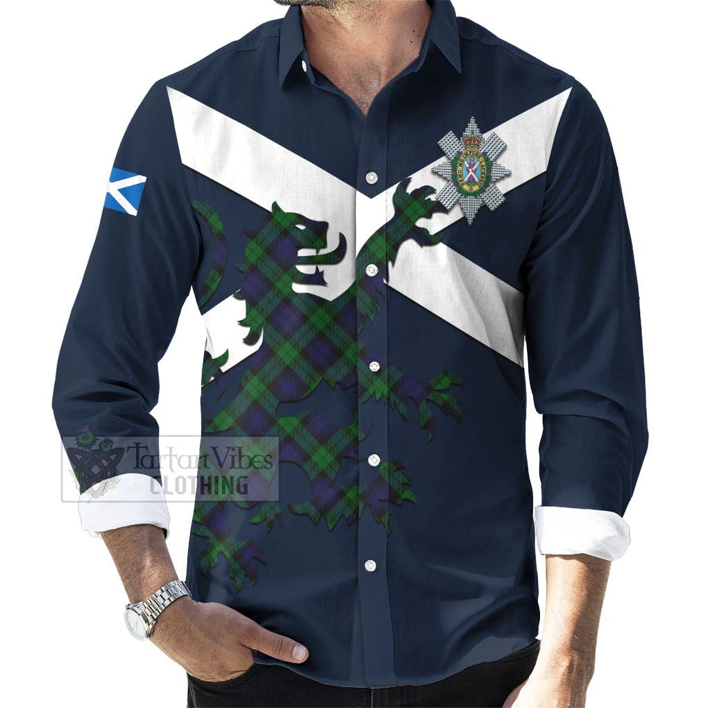 Tartan Vibes Clothing Black Watch Tartan Lion Rampant Long Sleeve Button Shirt – Proudly Display Your Heritage with Alba Gu Brath and Clan Name