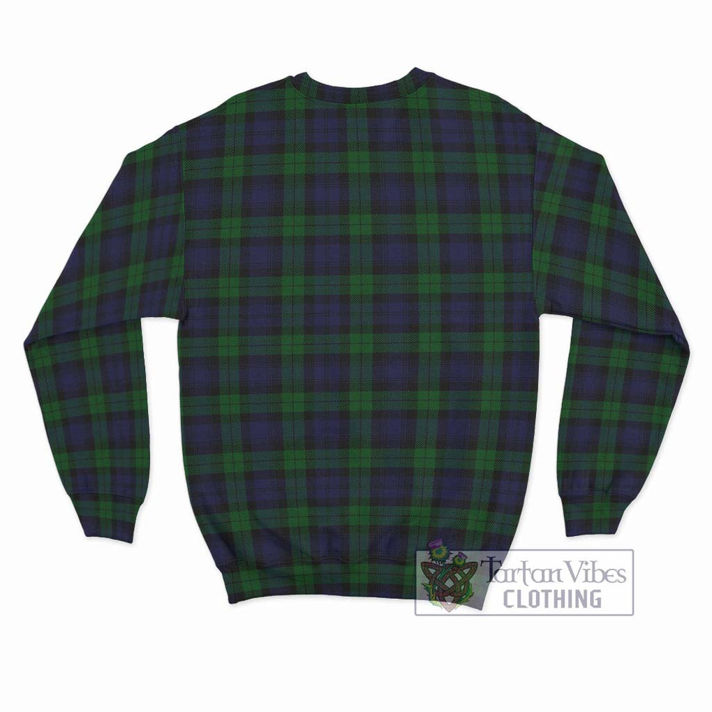 Black Watch Tartan Sweatshirt with Family Crest DNA In Me Style - Tartanvibesclothing Shop