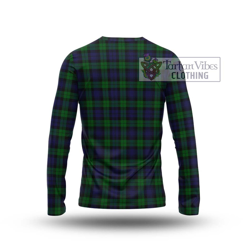 Black Watch Tartan Long Sleeve T-Shirt with Family Crest DNA In Me Style - Tartanvibesclothing Shop