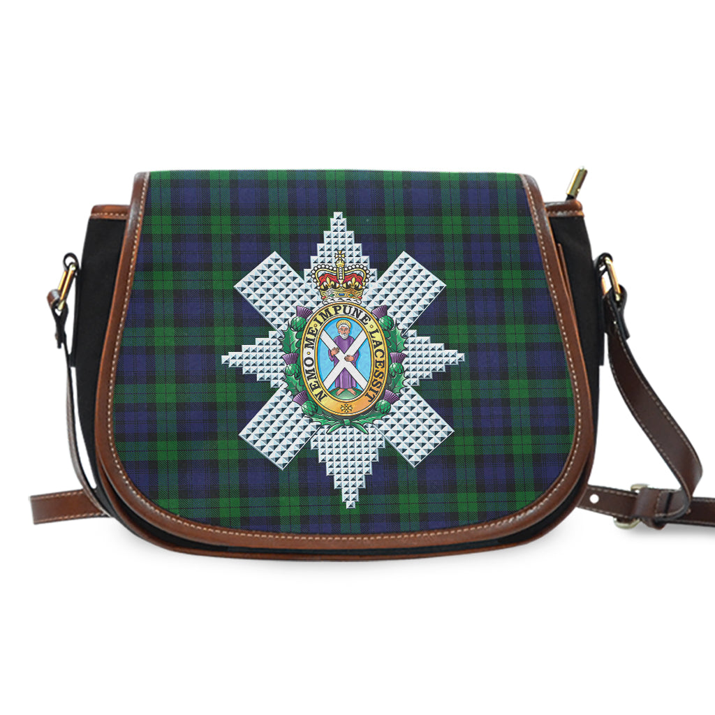 Black Watch Tartan Saddle Bag with Family Crest - Tartan Vibes Clothing