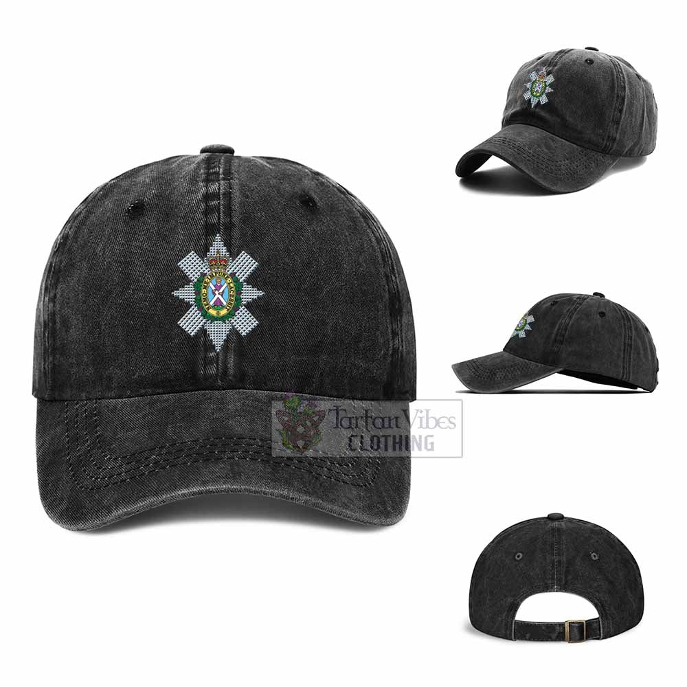 Tartan Vibes Clothing Black Watch Clan Crest Denim Classic Cap