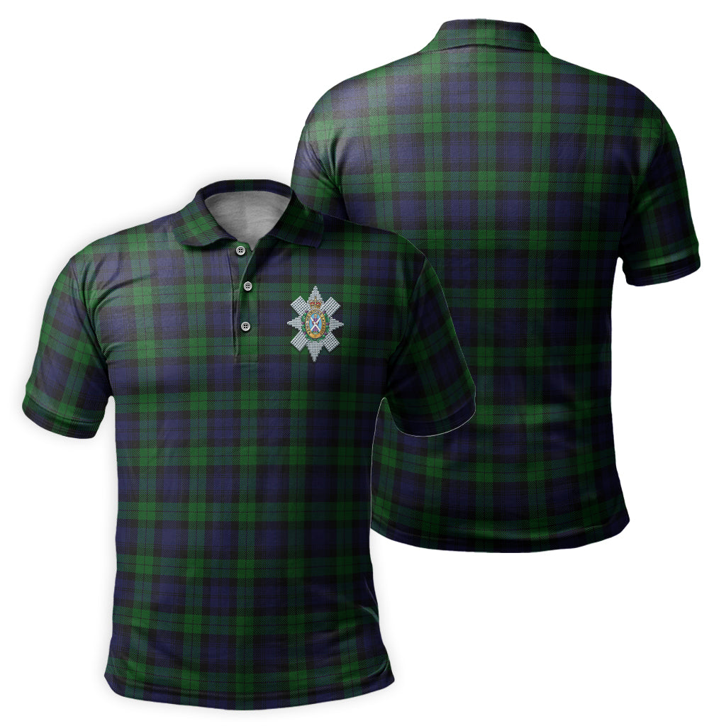 Black Watch Tartan Men's Polo Shirt with Family Crest - Tartanvibesclothing