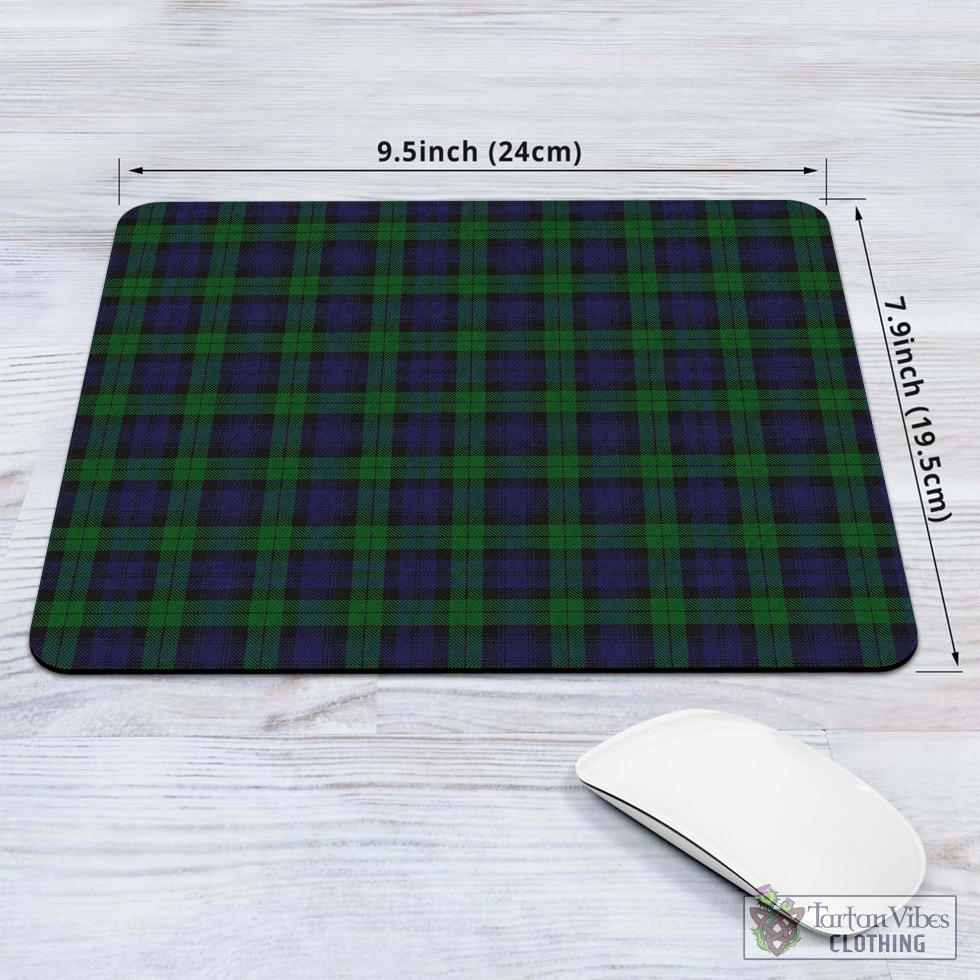 Tartan Vibes Clothing Black Watch Tartan Mouse Pad