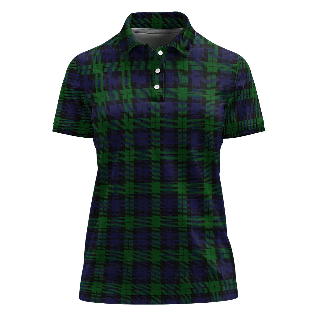 Black Watch Tartan Polo Shirt For Women - Tartanvibesclothing