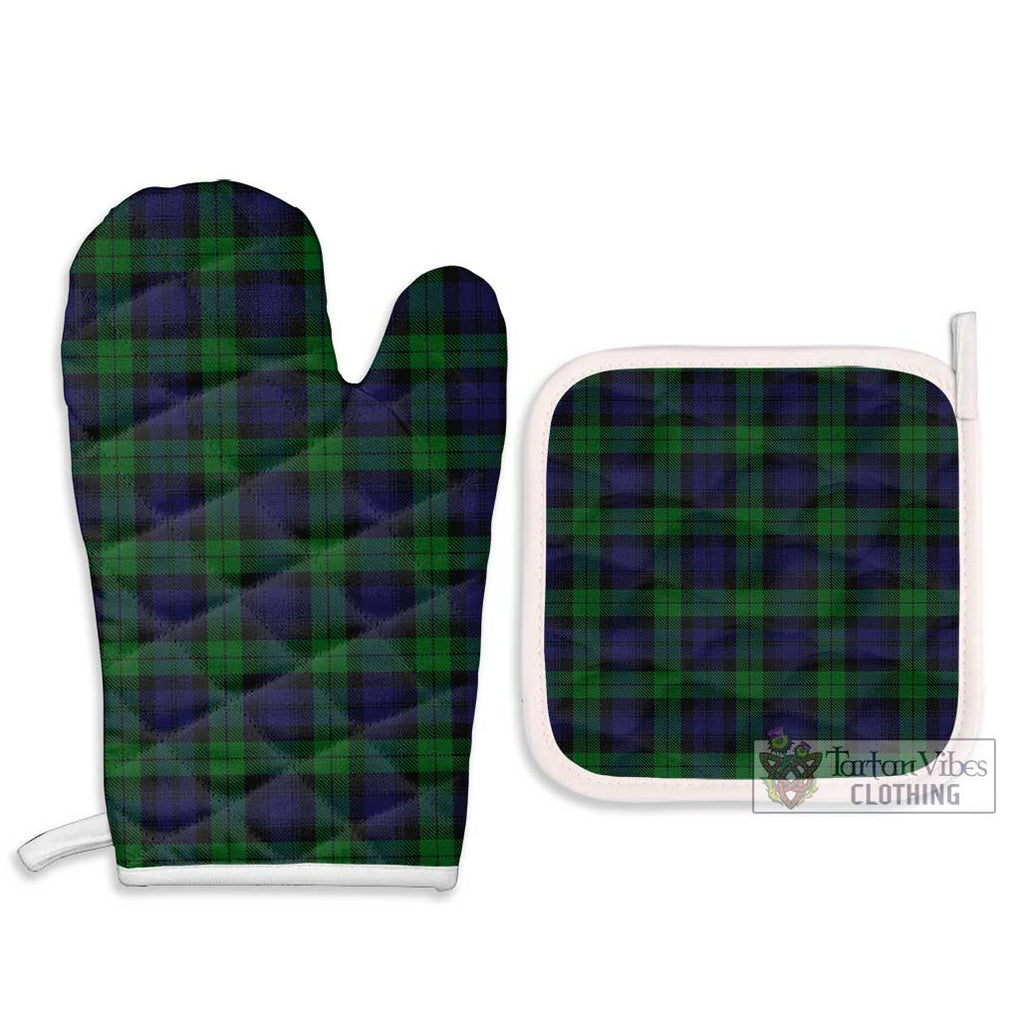 Black Watch Tartan Combo Oven Mitt & Pot-Holder Combo 1 Oven Mitt & 2 Pot-Holder White - Tartan Vibes Clothing