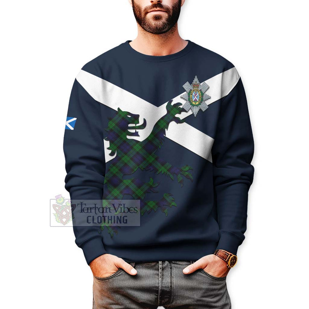 Tartan Vibes Clothing Black Watch Tartan Lion Rampant Sweatshirt – Proudly Display Your Heritage with Alba Gu Brath and Clan Name