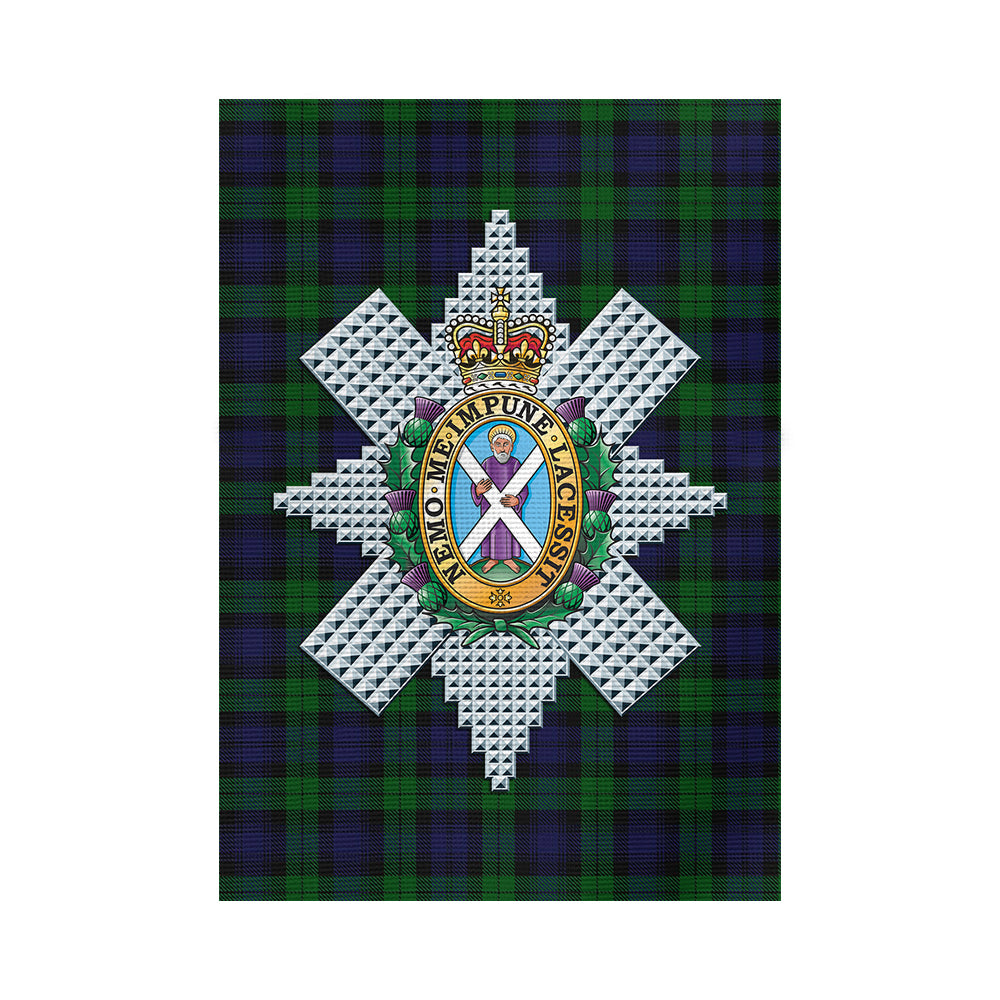 Black Watch Tartan Flag with Family Crest - Tartan Vibes Clothing