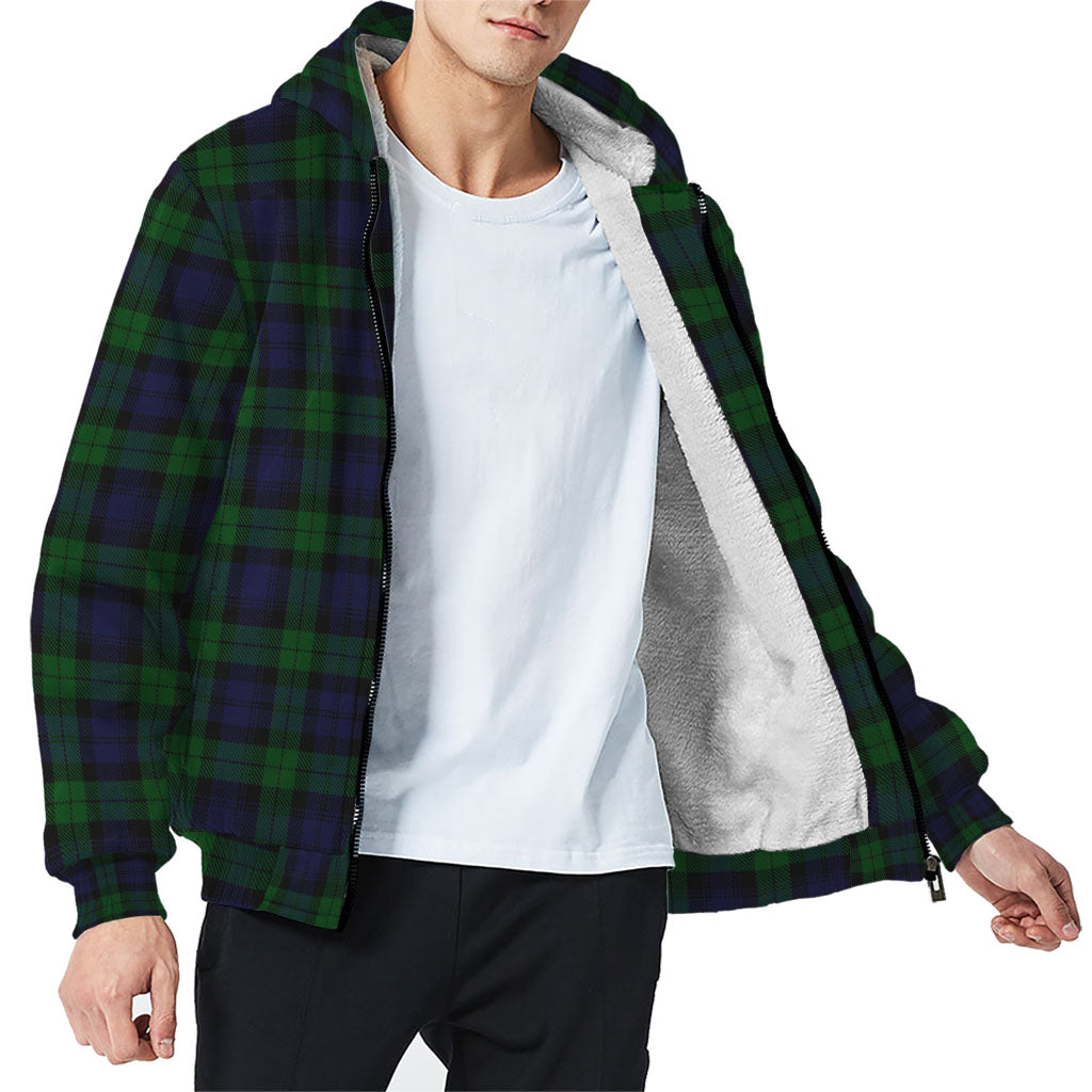 Black Watch Tartan Sherpa Hoodie - Tartanvibesclothing