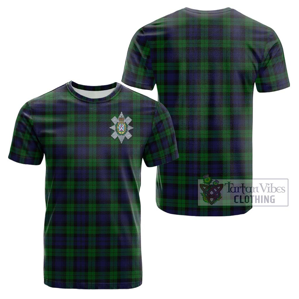 Black Watch Tartan Cotton T-Shirt with Family Crest Kid's Shirt - Tartanvibesclothing Shop