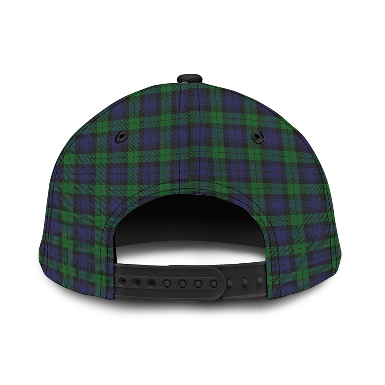 Black Watch Tartan Classic Cap with Family Crest - Tartan Vibes Clothing