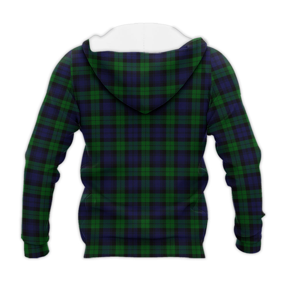 Black Watch Tartan Knitted Hoodie - Tartanvibesclothing