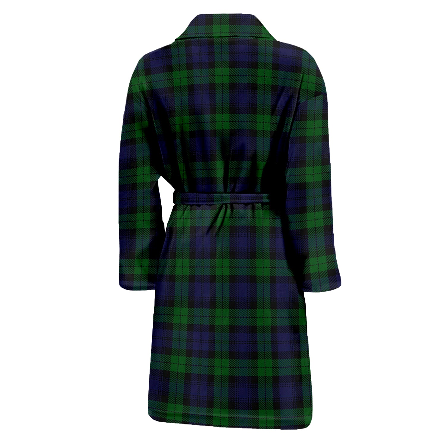 Black Watch Tartan Bathrobe with Family Crest - Tartan Vibes Clothing