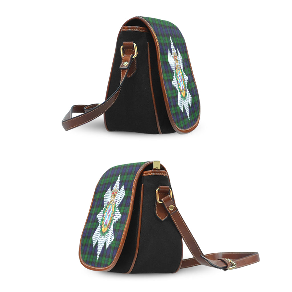 Black Watch Tartan Saddle Bag with Family Crest - Tartan Vibes Clothing