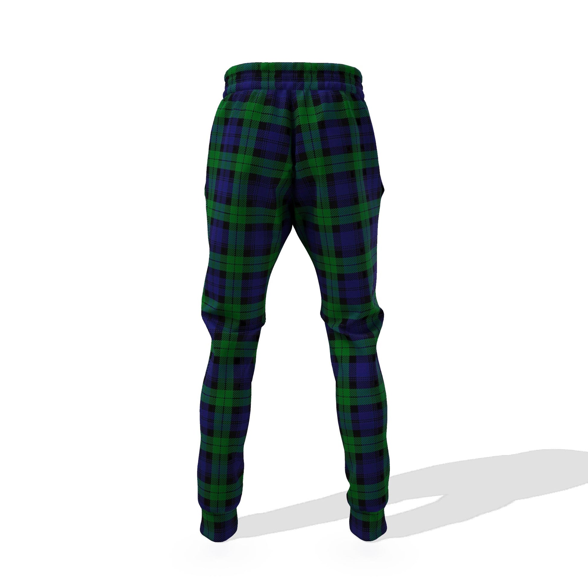 Black Watch Tartan Joggers Pants with Family Crest 6XL - Tartan Vibes Clothing