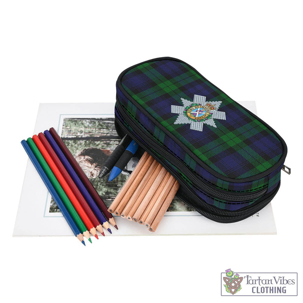 Tartan Vibes Clothing Black Watch Tartan Pen and Pencil Case with Family Crest