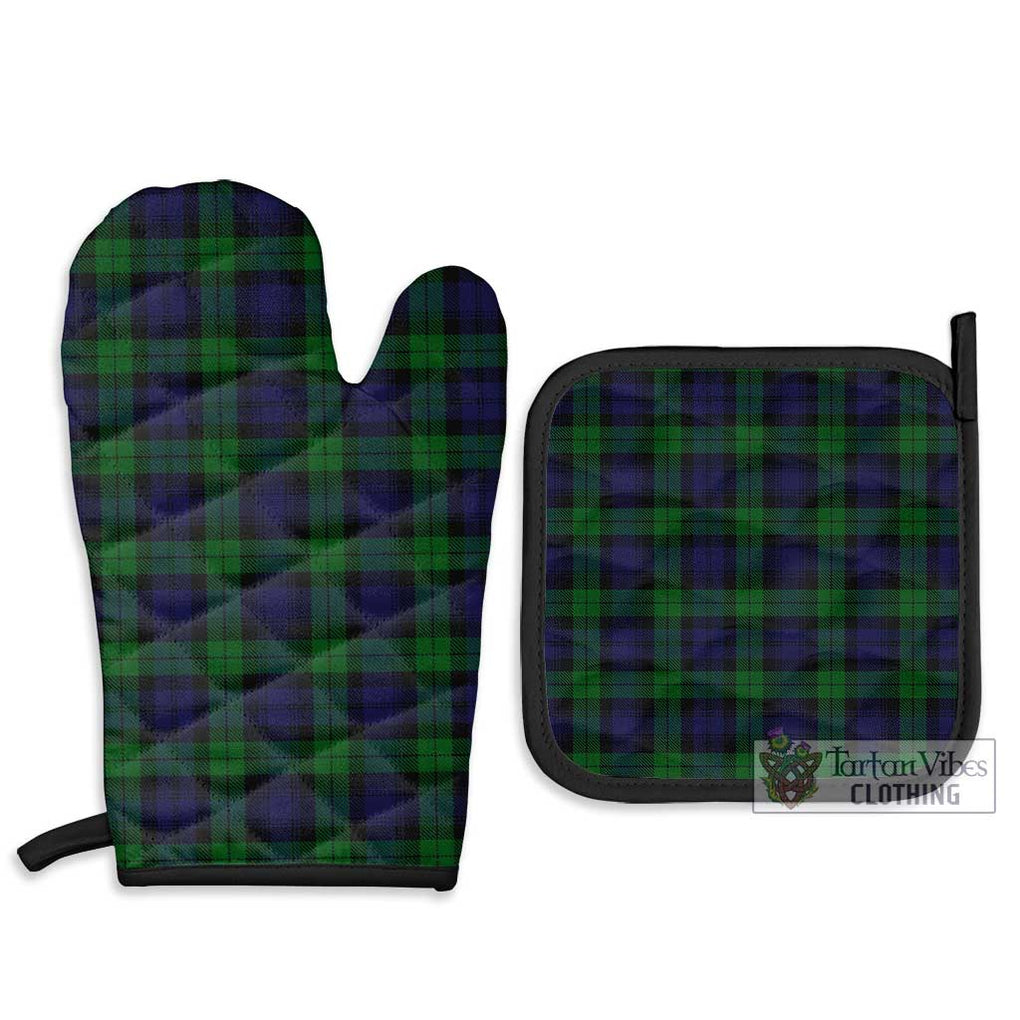 Black Watch Tartan Combo Oven Mitt & Pot-Holder Combo 1 Oven Mitt & 2 Pot-Holder Black - Tartan Vibes Clothing