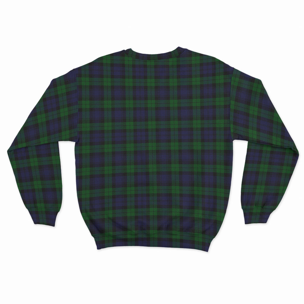 Black Watch Tartan Sweatshirt with Family Crest - Tartan Vibes Clothing