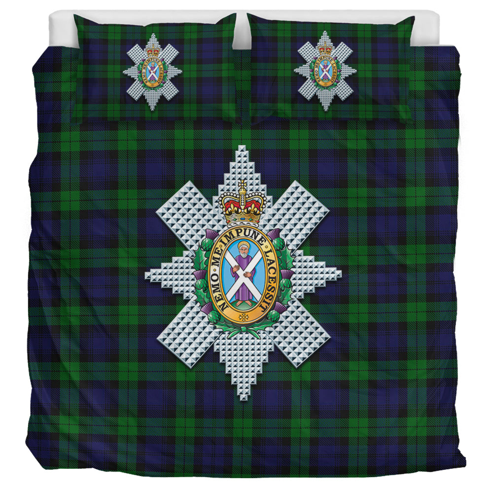 Black Watch Tartan Bedding Set with Family Crest UK Bedding Set UK Super King 104*94 inch - Tartan Vibes Clothing