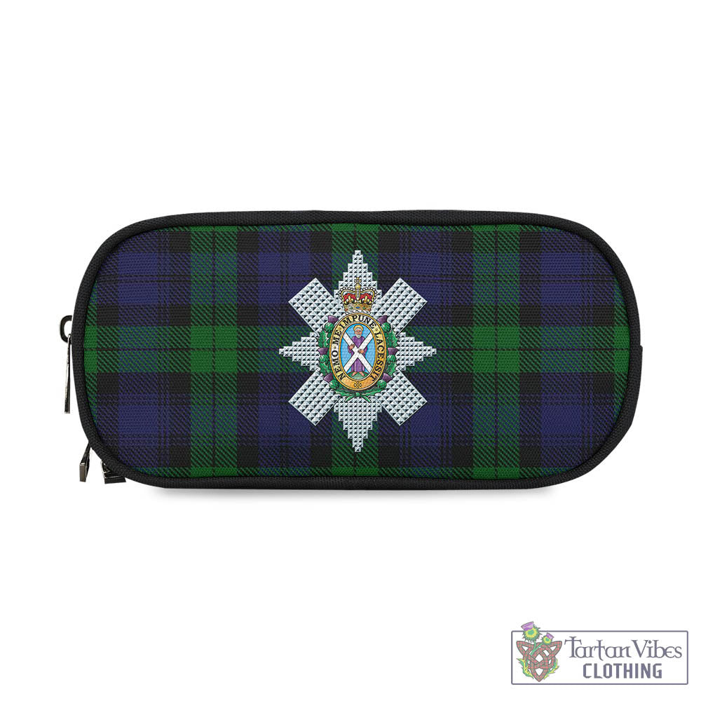 Tartan Vibes Clothing Black Watch Tartan Pen and Pencil Case with Family Crest