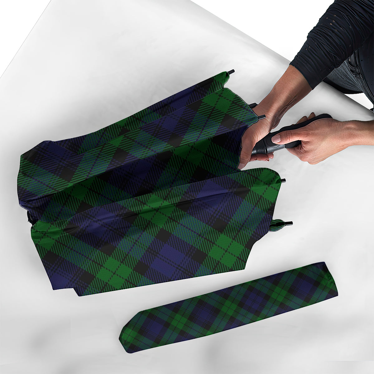 Black Watch Tartan Umbrella - Tartanvibesclothing