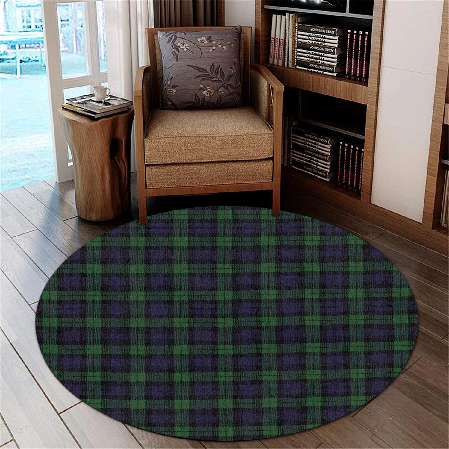 Black Watch Tartan Round Rug - Tartanvibesclothing