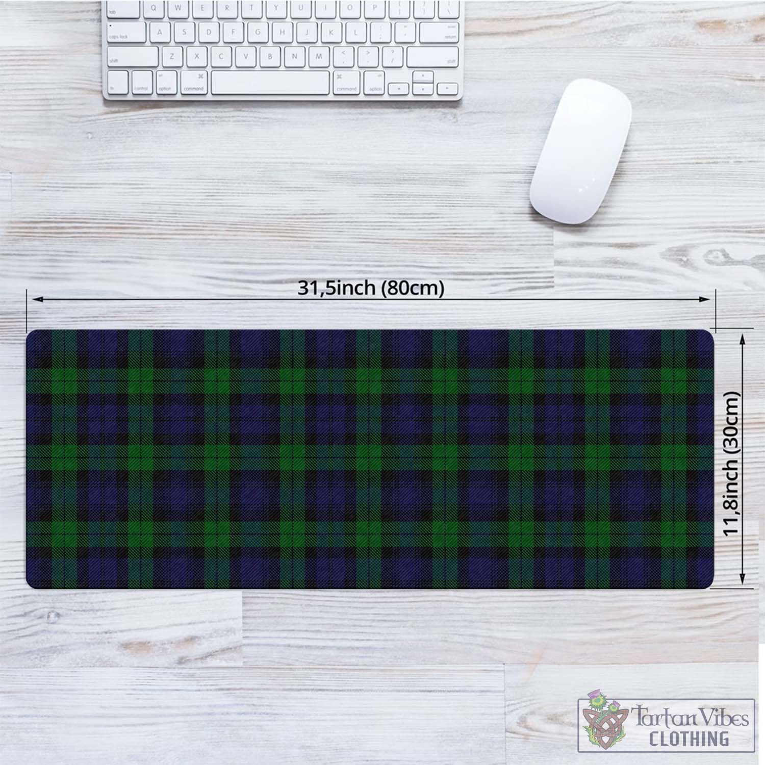 Tartan Vibes Clothing Black Watch Tartan Mouse Pad