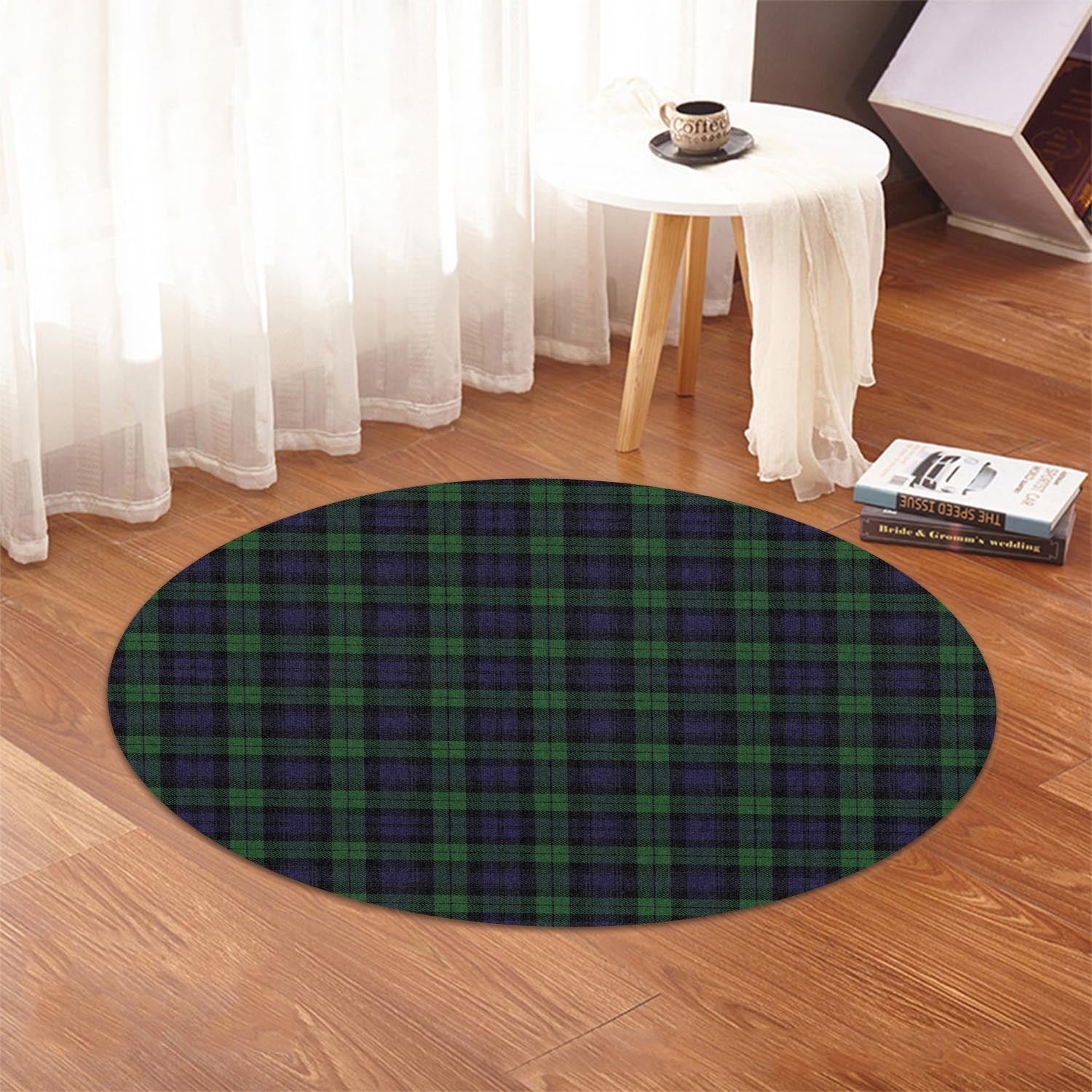 Black Watch Tartan Round Rug - Tartanvibesclothing