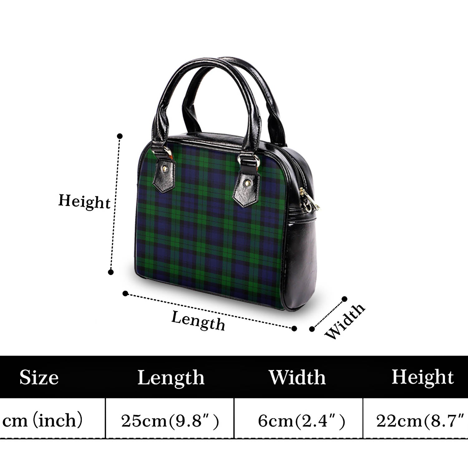 Black Watch Tartan Shoulder Handbags - Tartanvibesclothing